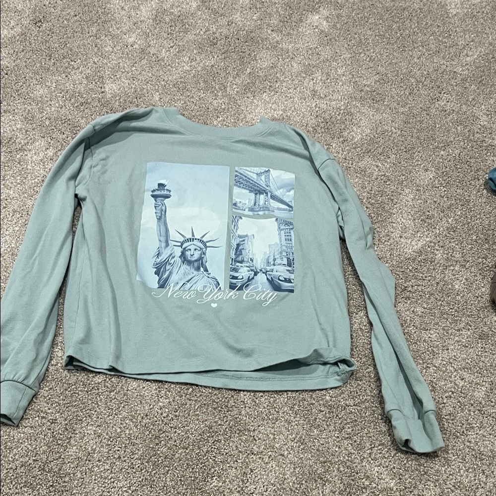 Abercrombie Kids Light Blue Crew Neck Shirt